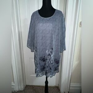 Women’s plus size 3X shirt, top, blouse Sese Code 3XL‎ Gray Top